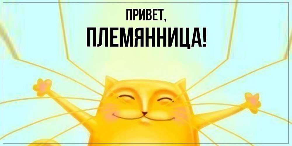 Открытка  для любимых и родных. Племянница, Привет  