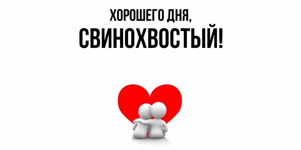 Открытка  для любимых и родных. свинохвостый, Хорошего дня  