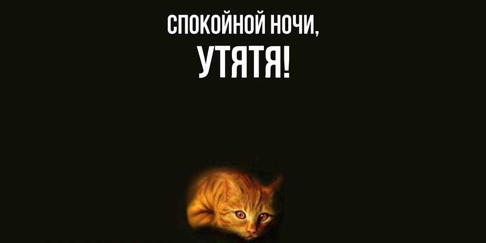 Открытка  для любимых и родных. утятя, Спокойной ночи  