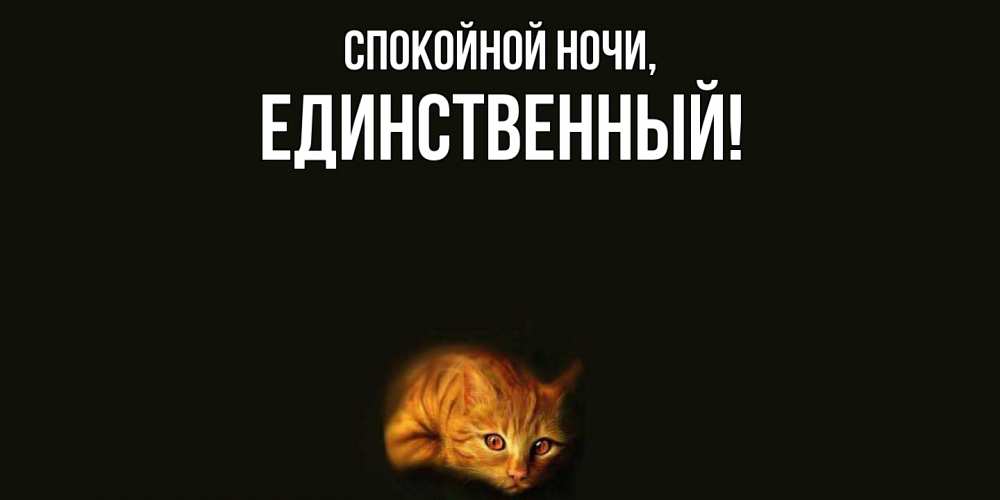 Открытка  для любимых и родных. единственный, Спокойной ночи  