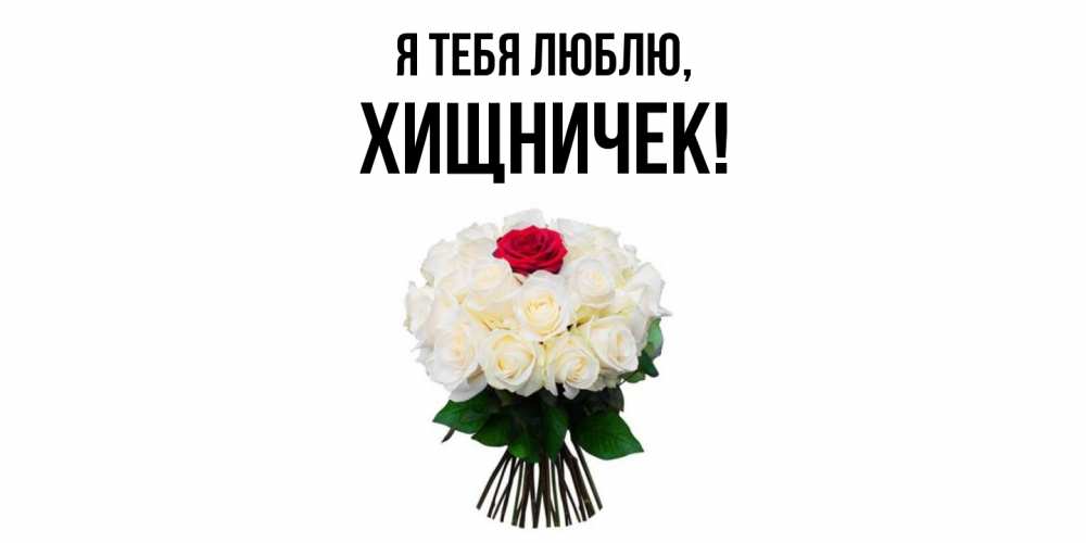 Открытка  для любимых и родных. хищничек, Я тебя люблю  