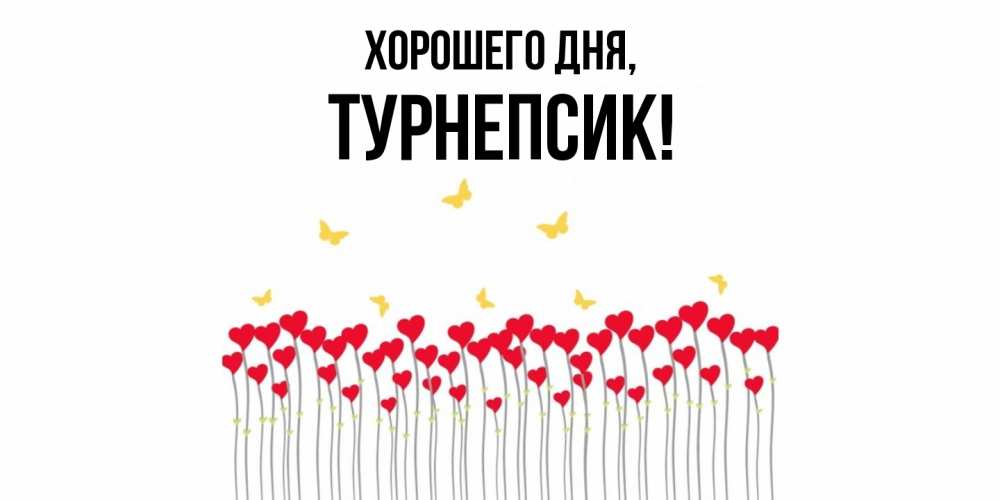 Открытка  для любимых и родных. турнепсик, Хорошего дня  