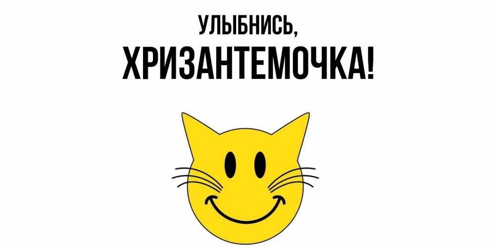 Открытка  для любимых и родных. хризантемочка, Улыбнись  