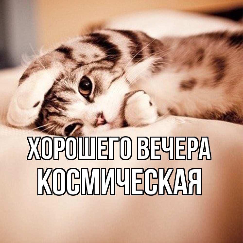 Открытка  для любимых и родных. космическая, Хорошего вечера  