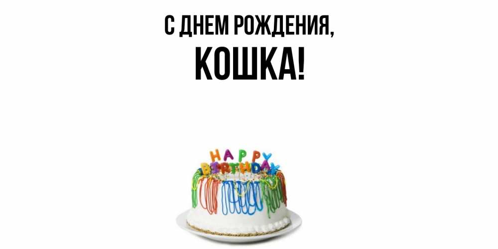 Открытка  для любимых и родных. кошка, С днем рождения  