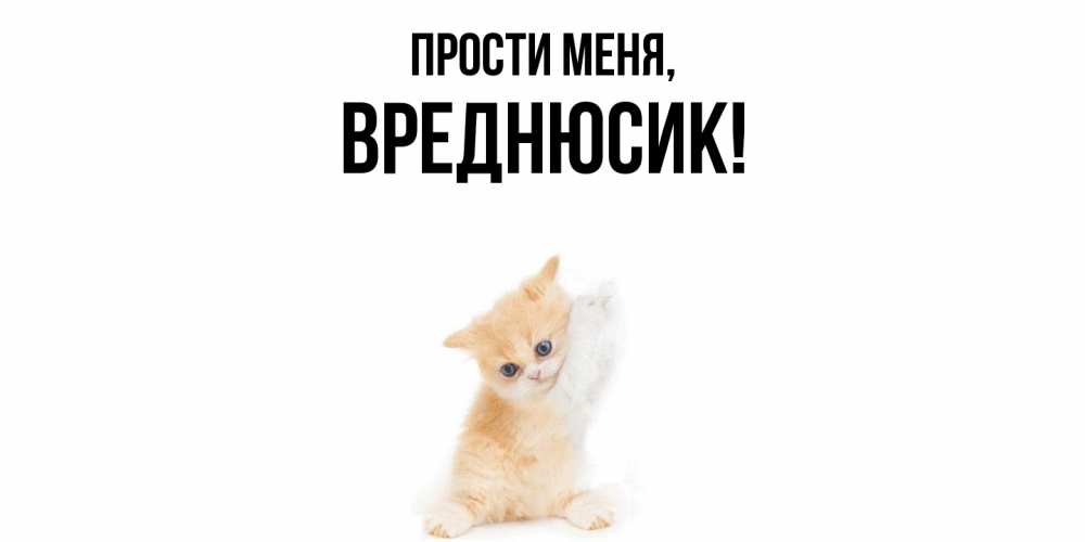 Открытка с именем, вреднюсик, Прости меня