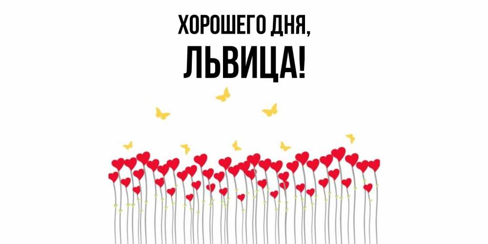 Открытка  для любимых и родных. львица, Хорошего дня  