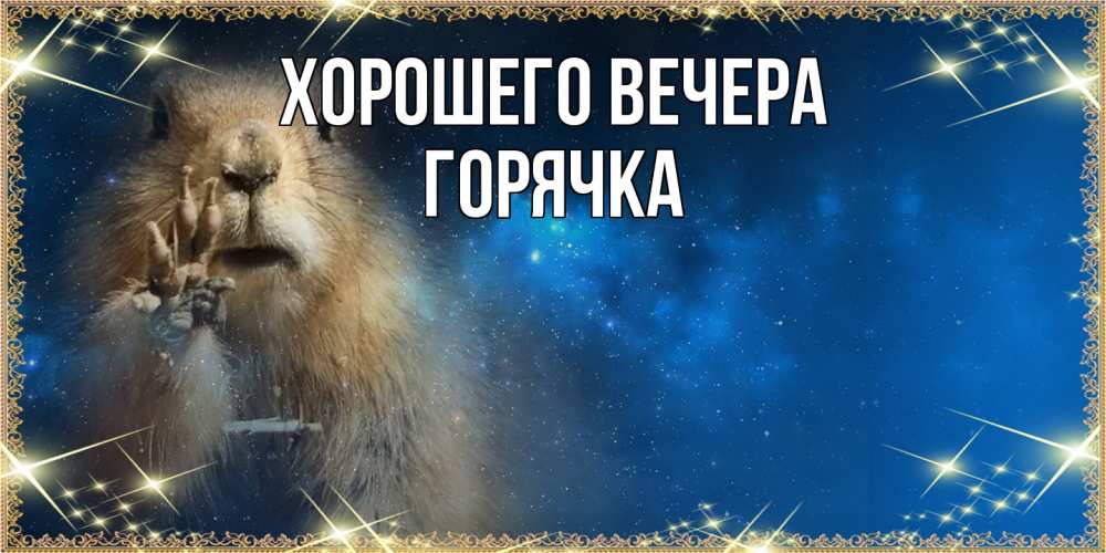 Открытка  для любимых и родных. горячка, Хорошего вечера  