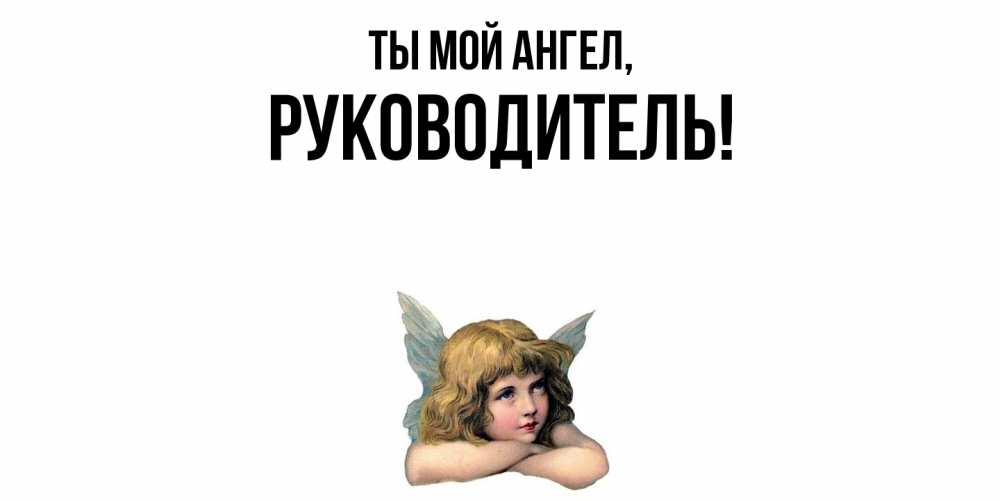 Открытка  для любимых и родных. Руководитель, Ты мой ангел  