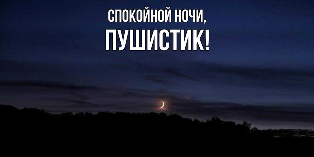 Картинка Спокойной ночи, Пушистик