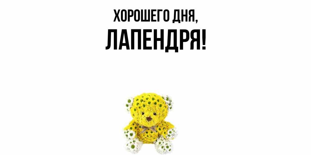 Открытка  для любимых и родных. лапендря, Хорошего дня  