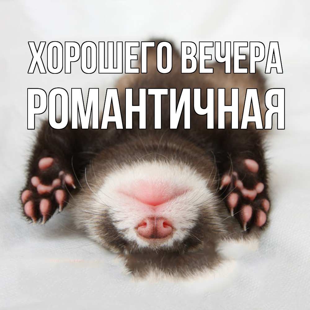 Открытка с именем, романтичная, Хорошего вечера