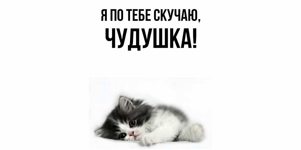 Открытка  для любимых и родных. чудушка, Я по тебе скучаю  