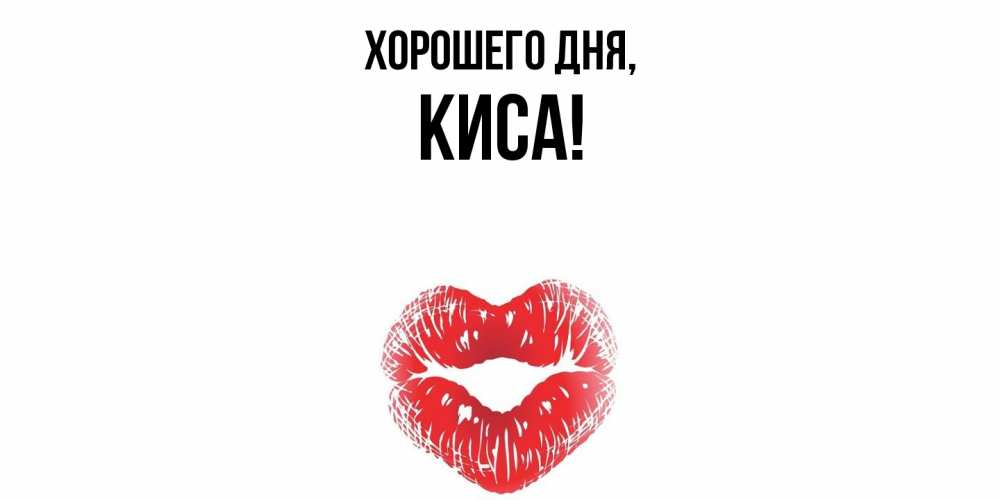 Открытка  для любимых и родных. киса, Хорошего дня  