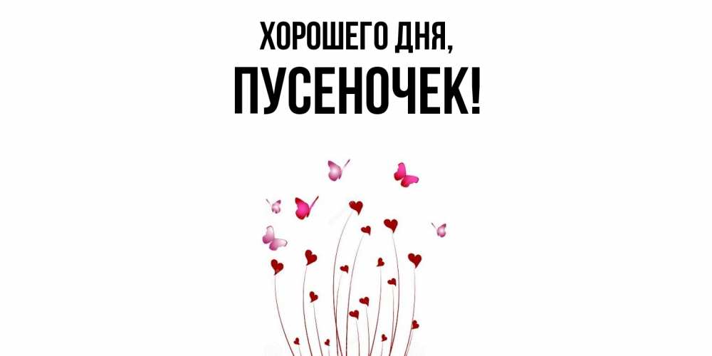 Открытка  для любимых и родных. пусеночек, Хорошего дня  