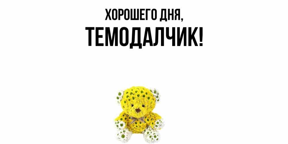 Открытка  для любимых и родных. темодалчик, Хорошего дня  