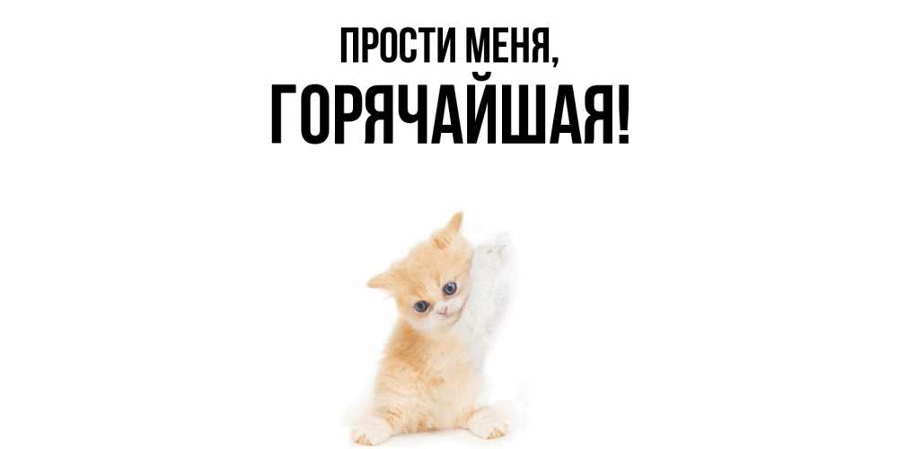 Открытка  для любимых и родных. горячайшая, Прости меня  