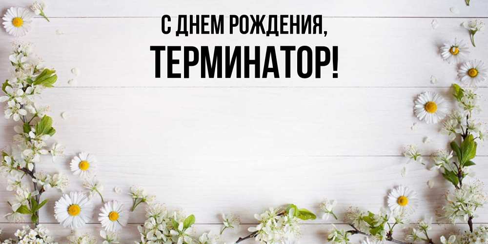 Открытка  для любимых и родных. терминатор, С днем рождения  
