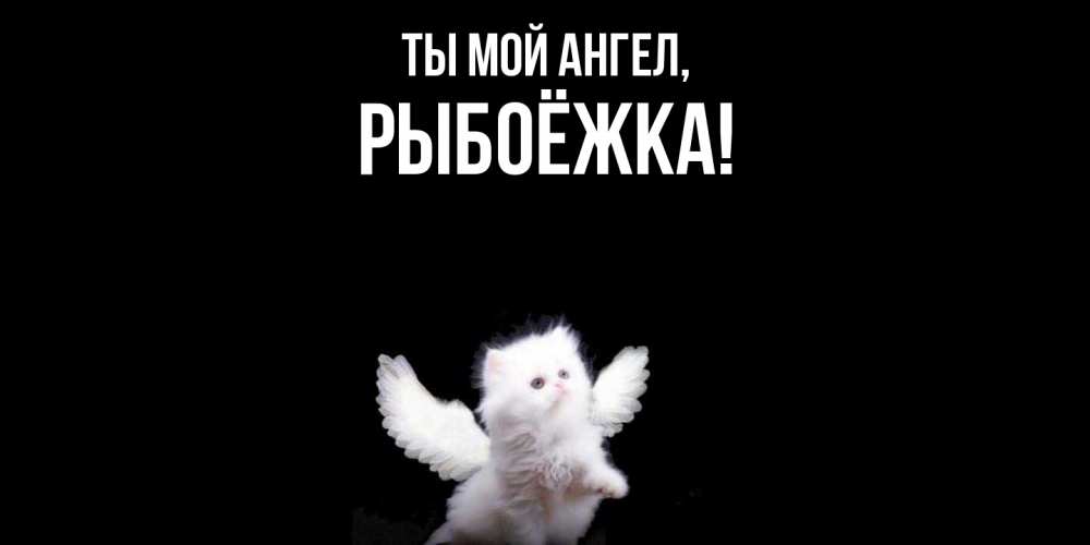Открытка  для любимых и родных. рыбоёжка, Ты мой ангел  