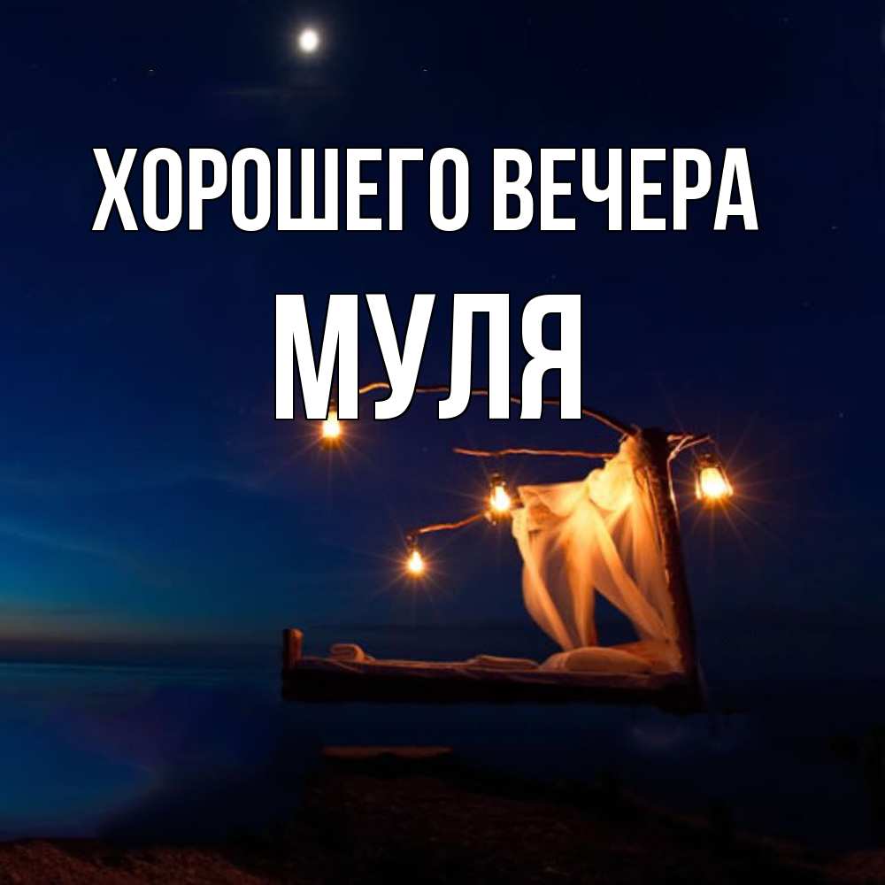 Картинка Хорошего вечера, муля