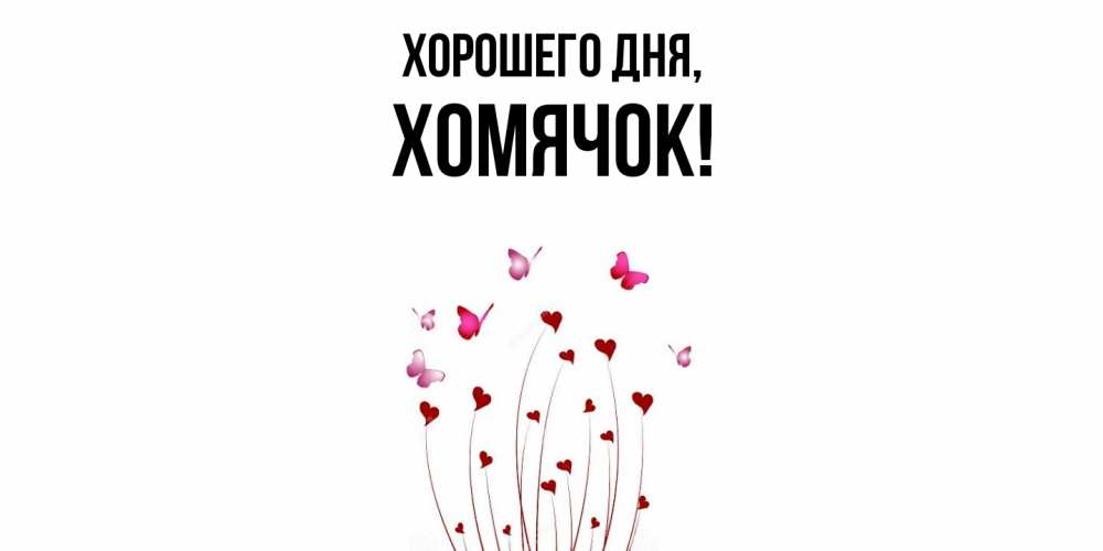 Открытка  для любимых и родных. хомячок, Хорошего дня  