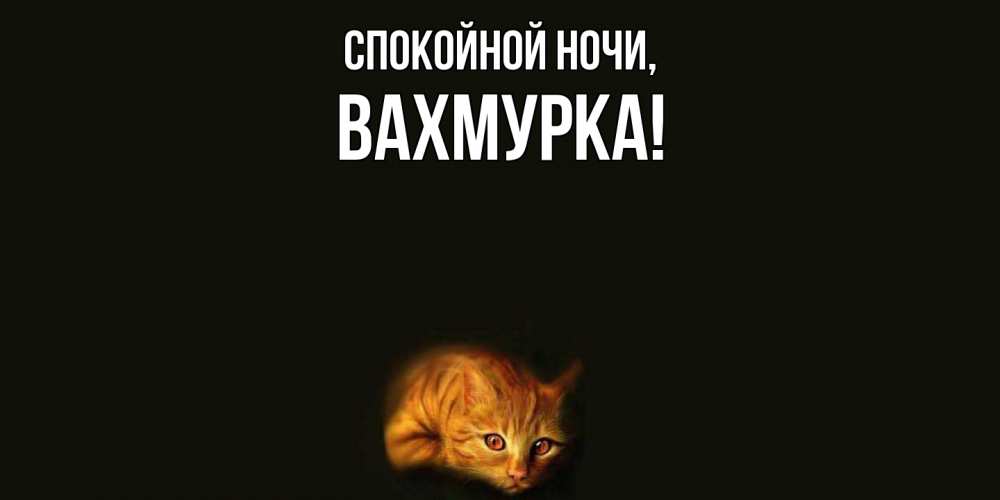 Открытка  для любимых и родных. вахмурка, Спокойной ночи  