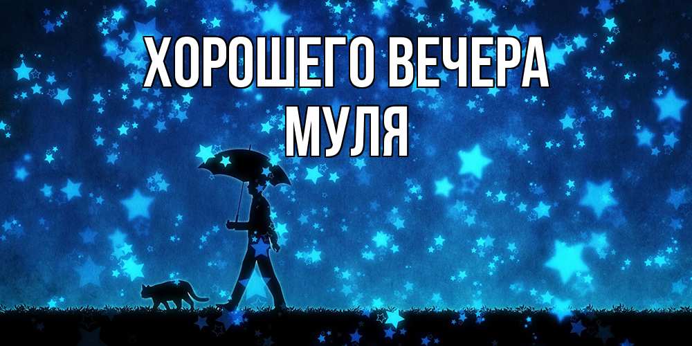 Картинка Хорошего вечера, муля