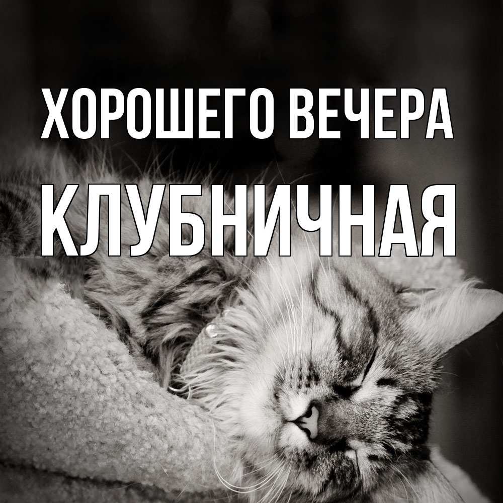 Открытка  для любимых и родных. клубничная, Хорошего вечера  