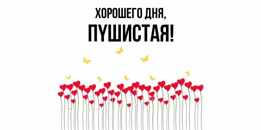 Открытка  для любимых и родных. пyшистая, Хорошего дня  