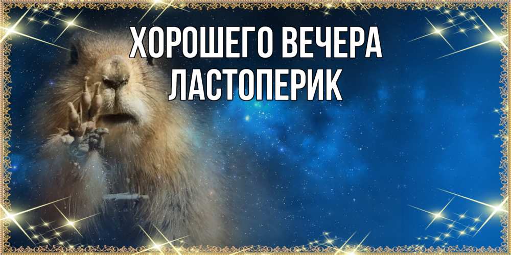 Картинка Хорошего вечера, ластоперик
