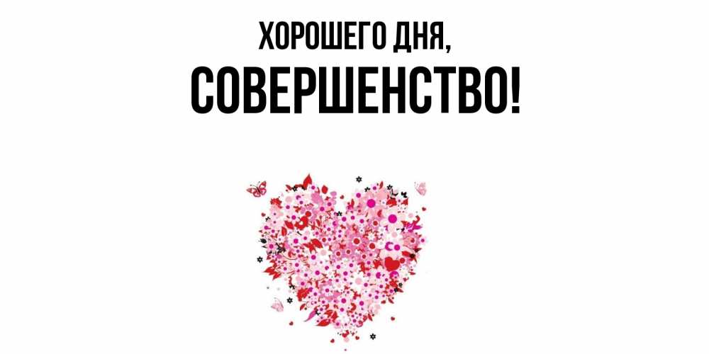 Открытка  для любимых и родных. совершенство, Хорошего дня  