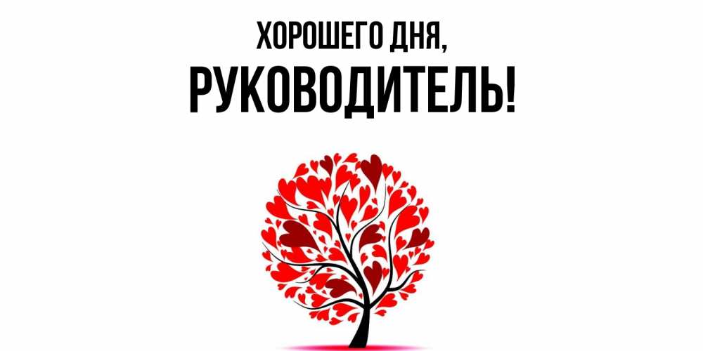 Открытка  для любимых и родных. Руководитель, Хорошего дня  