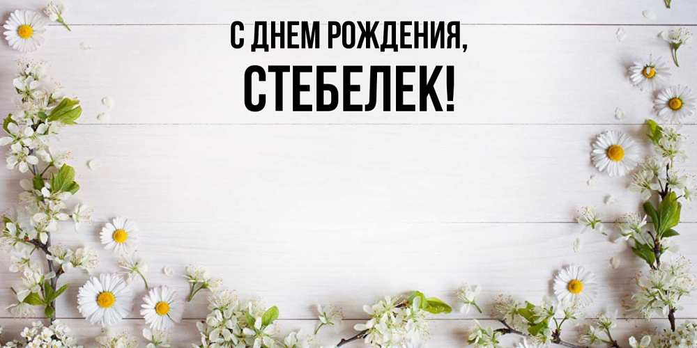 Открытка  для любимых и родных. стебелек, С днем рождения  