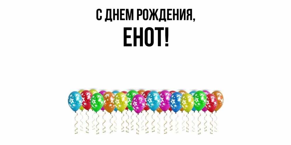 Картинка С днем рождения, енот