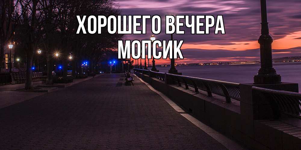 Картинка Хорошего вечера, мопсик