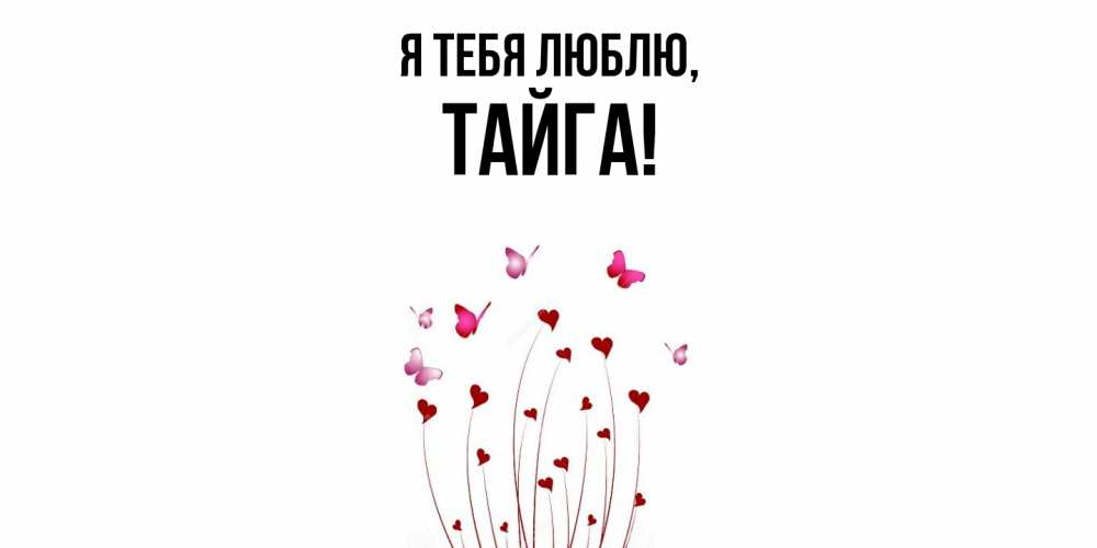 Открытка  для любимых и родных. тайга, Я тебя люблю  