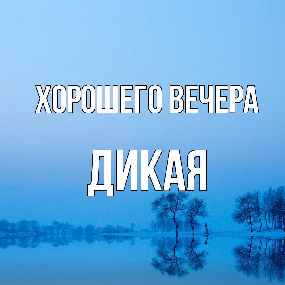 Открытка  для любимых и родных. дикая, Хорошего вечера  