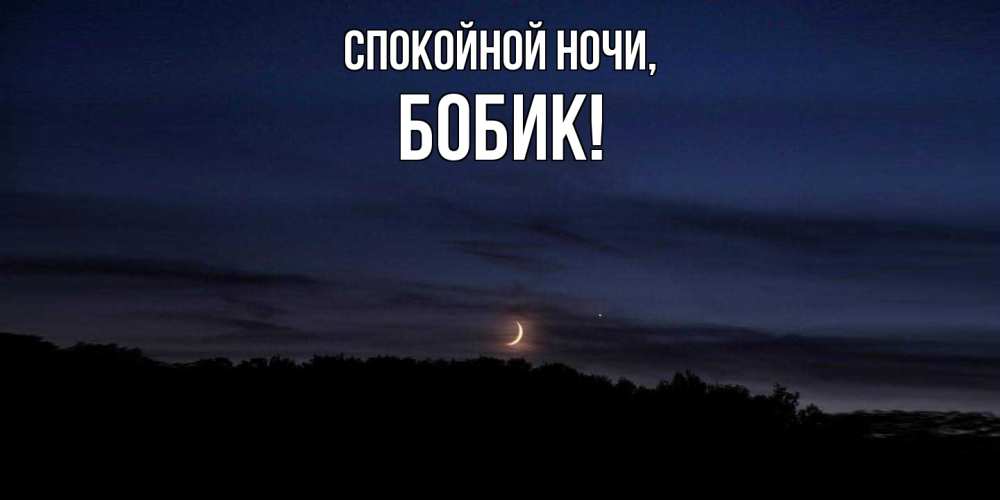 Открытка с именем, бобик, Спокойной ночи