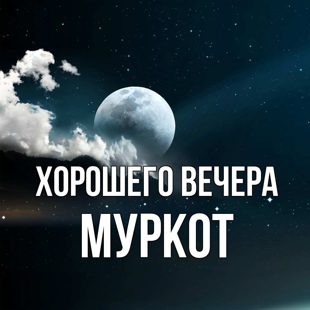 Открытка с именем, муркот, Хорошего вечера