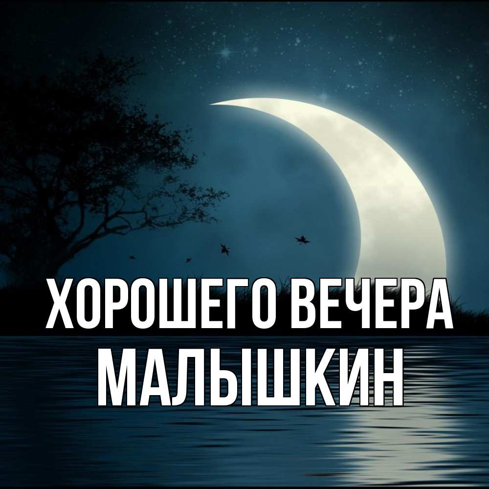 Открытка  для любимых и родных. малышкин, Хорошего вечера  