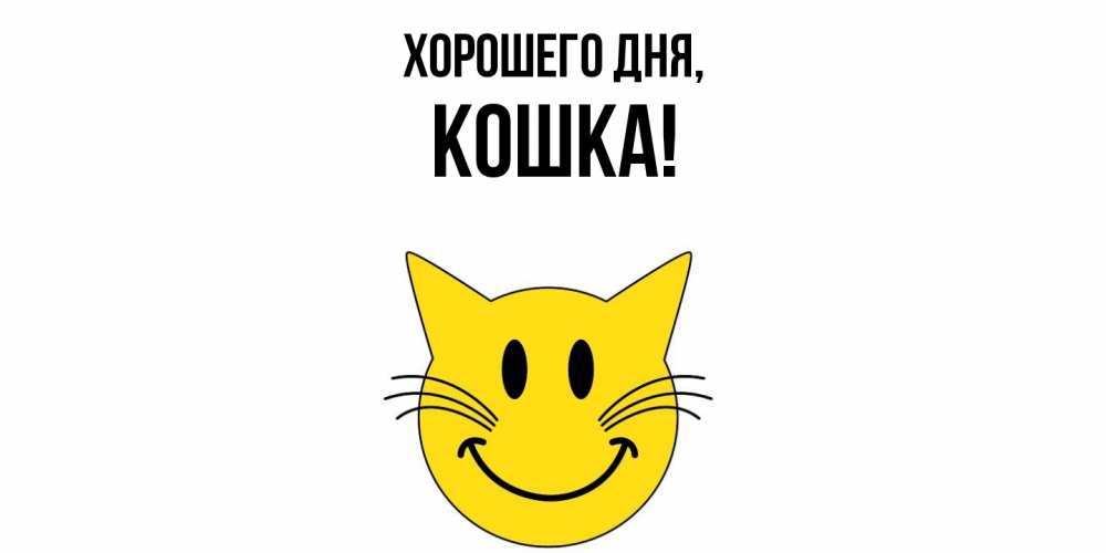 Открытка  для любимых и родных. кошка, Хорошего дня  