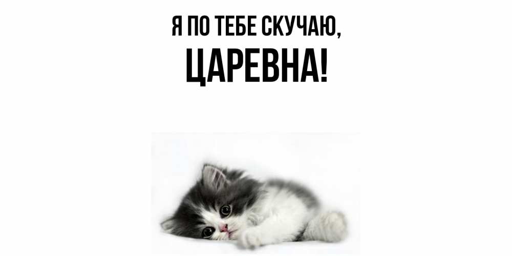 Открытка  для любимых и родных. царевна, Я по тебе скучаю  