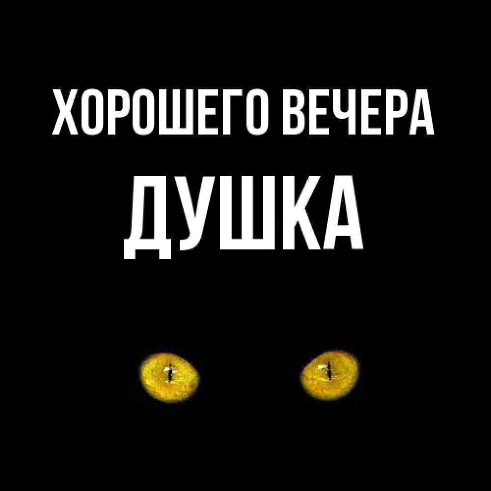 Открытка  для любимых и родных. душка, Хорошего вечера  