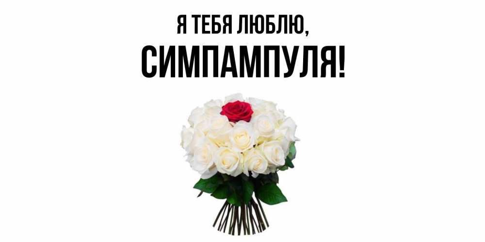 Открытка  для любимых и родных. симпампуля, Я тебя люблю  