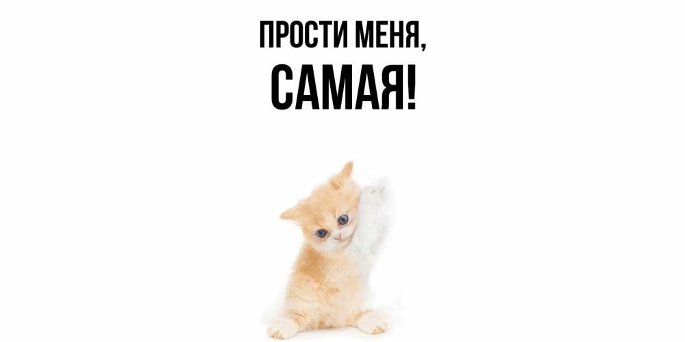 Открытка  для любимых и родных. самая, Прости меня  