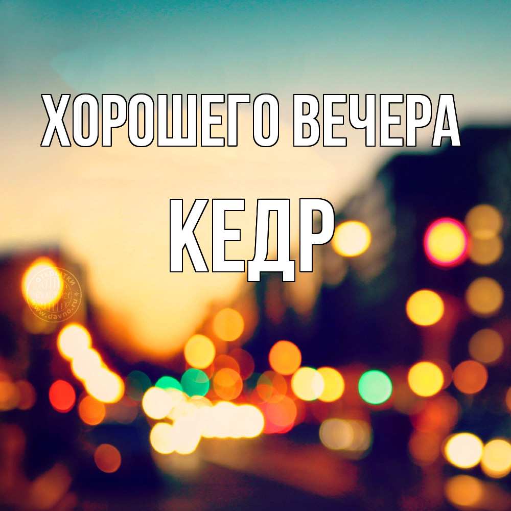Картинка Хорошего вечера, кедр