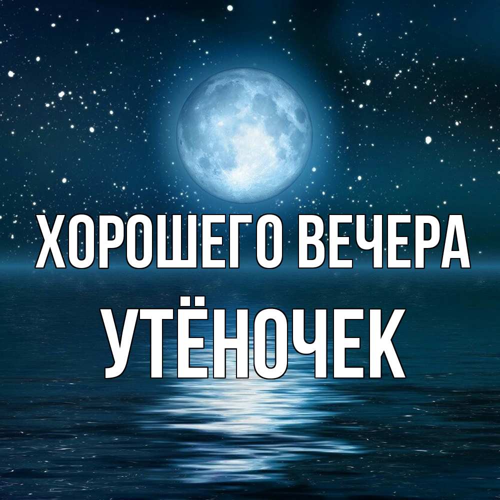 Открытка  для любимых и родных. утёночек, Хорошего вечера  