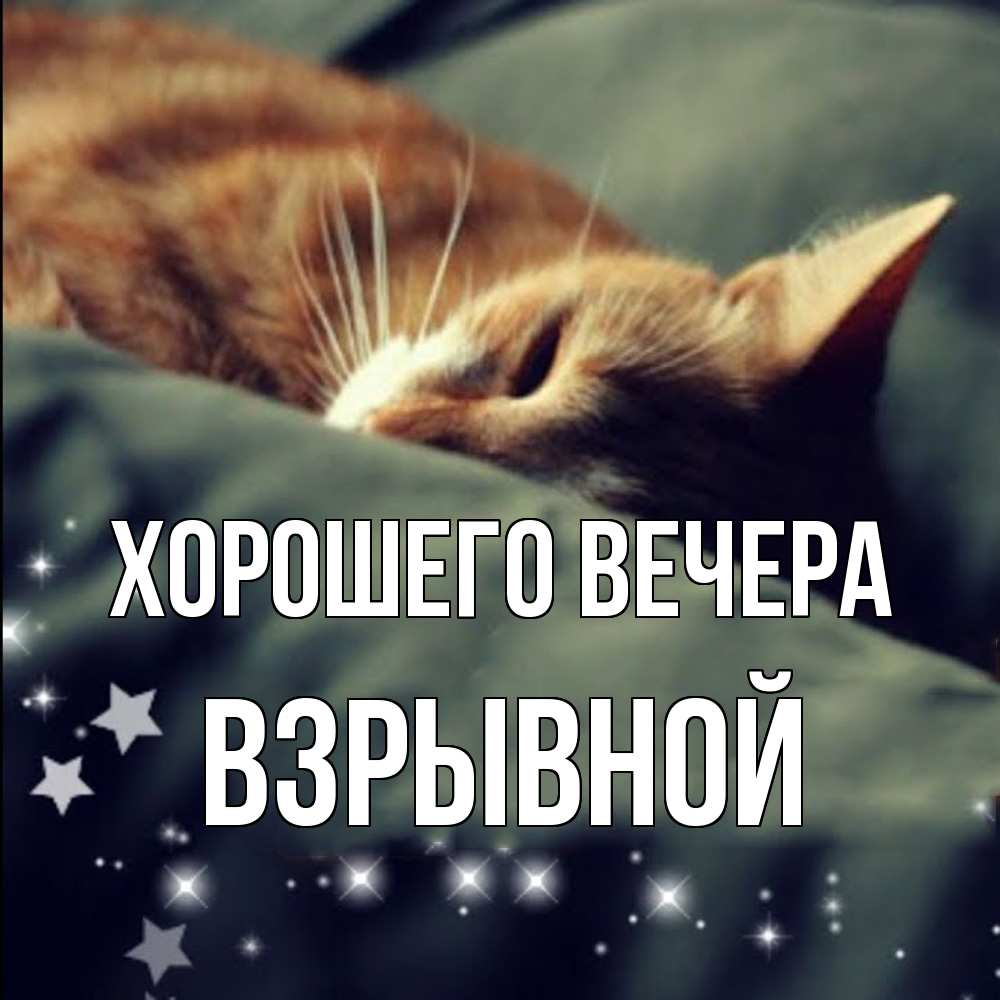 Открытка  для любимых и родных. взрывной, Хорошего вечера  