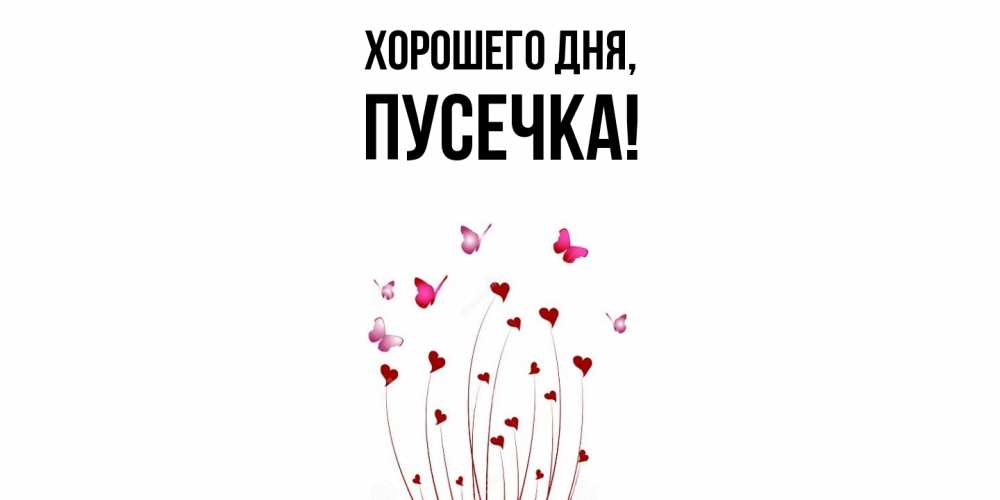Открытка  для любимых и родных. пусечка, Хорошего дня  