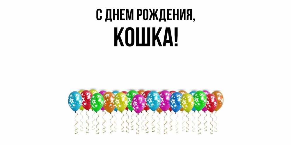 Открытка  для любимых и родных. кошка, С днем рождения  